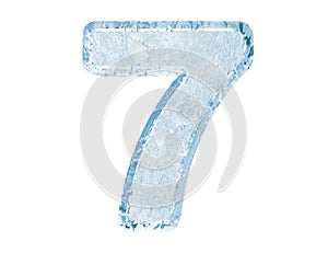 Ice font. Number seven