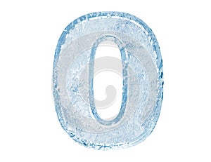 Ice font. Number zero