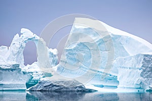 Ice Formation in Antarctica. Just beyond the Gerlache Straits is