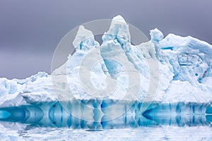 Ice Formation in Antarctica. Just beyond the Gerlache Straits is