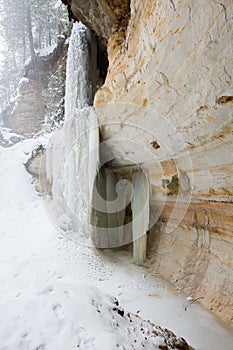 Ice formation, Munising, Michigan, pictured rocks national lakeshore