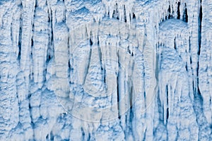 Ice formations. Forms of frozen water