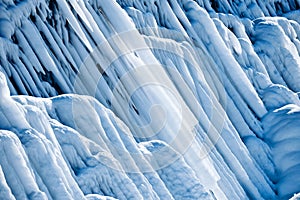 Ice formations. Forms of frozen water