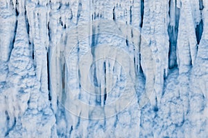 Ice formations. Forms of frozen water
