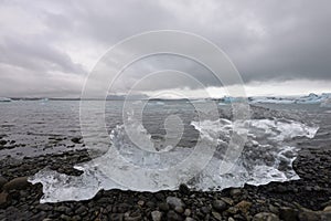 Ice formations at JÃ¶kulsÃ¡rlÃ³n Iceberg Lagoon