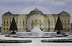 Ice Fountain at the Residenz zu Wuerzburg photo