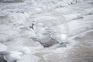 Ice on a frozen creek