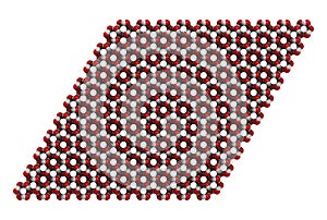 Ice (frozen water, hexagonal), crystal structure