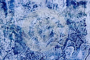 Ice frozen winter textured cold blue north background