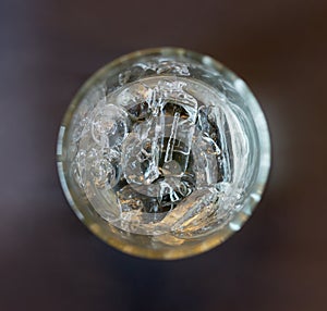 ice in glass