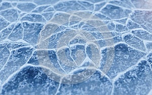 Ice ground with crack pattern, 3d rendering