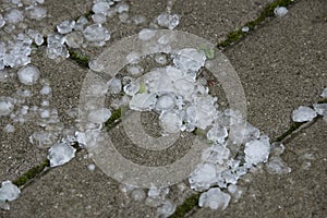 Ice hailstones