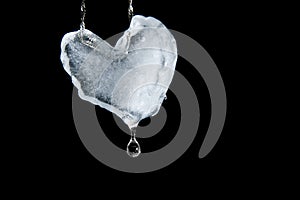 Ice heart on collar