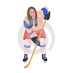 Ice hockey adult female player