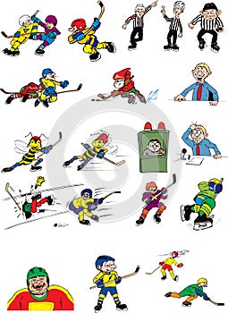 Ice hockey cartoons characters photo