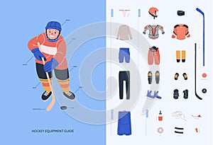 Ice hockey equipment guide for young male players