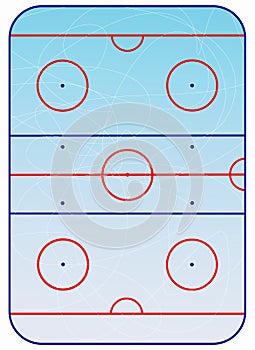 Ice hockey field scheme.