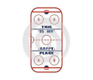 Ice hockey field vector design.This is my happy place.