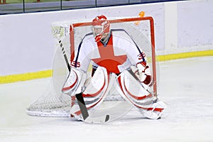 Ice hockey goalie