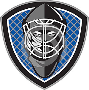 Ice Hockey Goalie Helmet Crest Retro