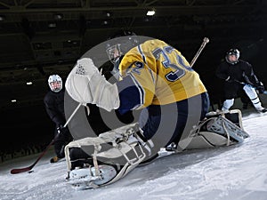 Ice hockey goalkeeper