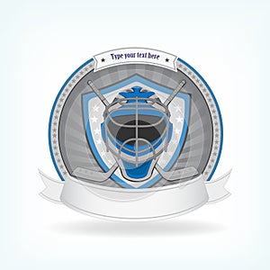 Ice hockey labels, badges