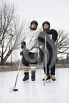 Ice hockey player boys.