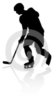 Ice Hockey Player Silhouette