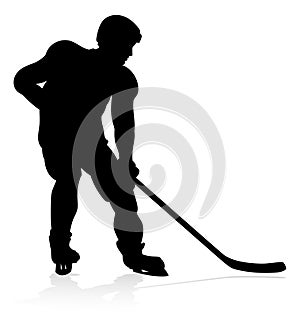 Ice Hockey Player Silhouette