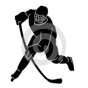 ice hockey player silhouette
