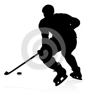Ice Hockey Player Silhouette photo