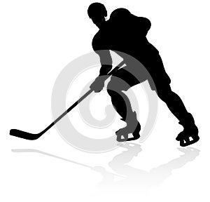 Hokej hráč sportovní silueta 