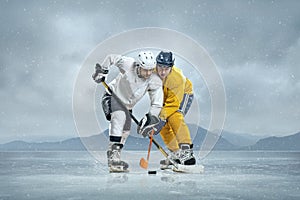 Ice hockey players