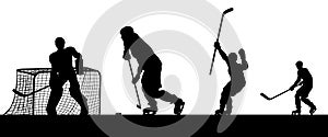 Hokej hráči silueta zápas hra scéna 