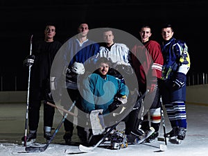 Ice hockey players team