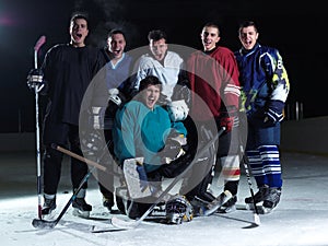 Ice hockey players team