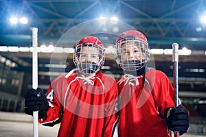 Ice Hockey - portrait boys players