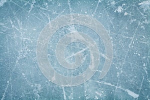 Ice hockey rink background or texture from above, macro, photo