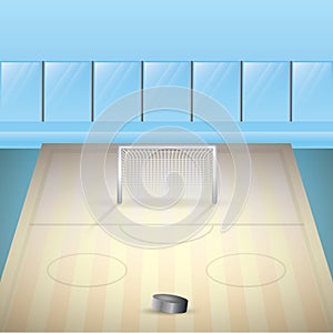 An ice hockey rink illustration.. Vector illustration decorative background design