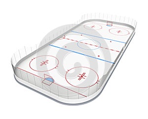 Ice Hockey Rink Isolated