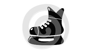 Ice hockey skate icon animation