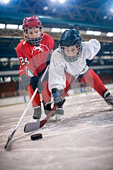 Ice hockey sport boys players
