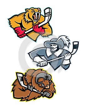 Ice Hockey Sports Mascot Collection
