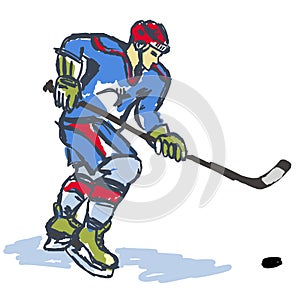 Ice hockey sportsman.