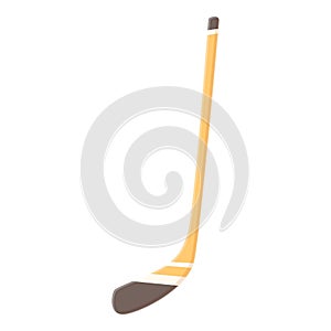 Ice hockey stick icon cartoon vector. Goalie score