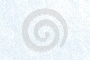 Ice Hockey texture background - Blue white ice with scratches photo