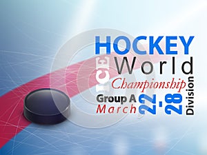 Ice hockey world championship vector banner