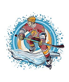 ice hocky illustration