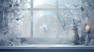 ice holiday hoarfrost card frosty