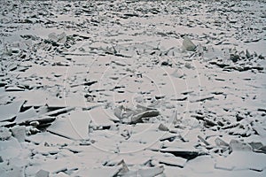Ice hummocks on the Neva river. 2